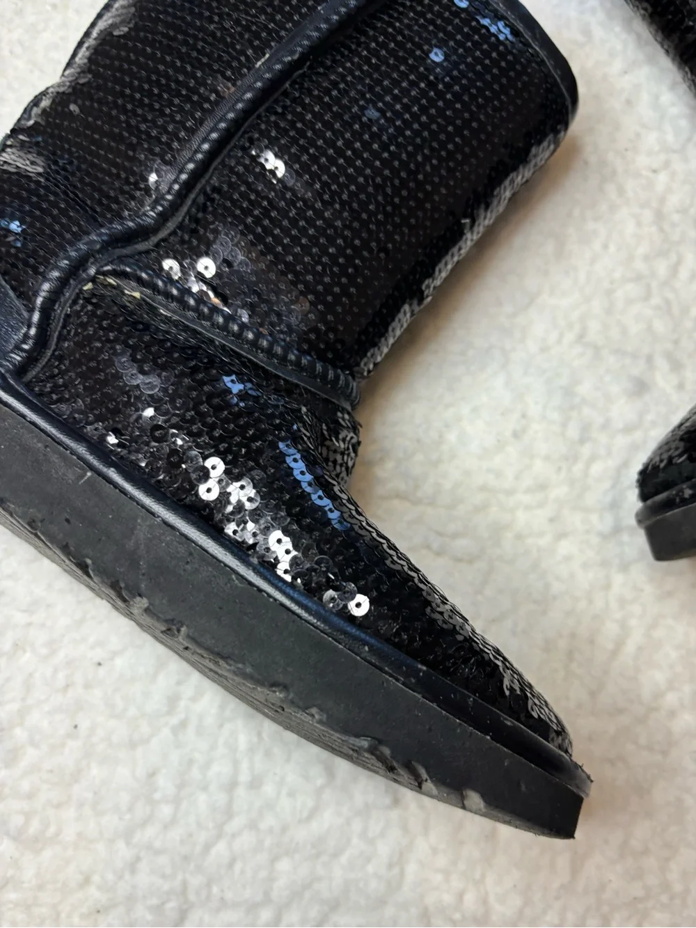 Ugg Australia Women Black Classic Short Sequin Boots